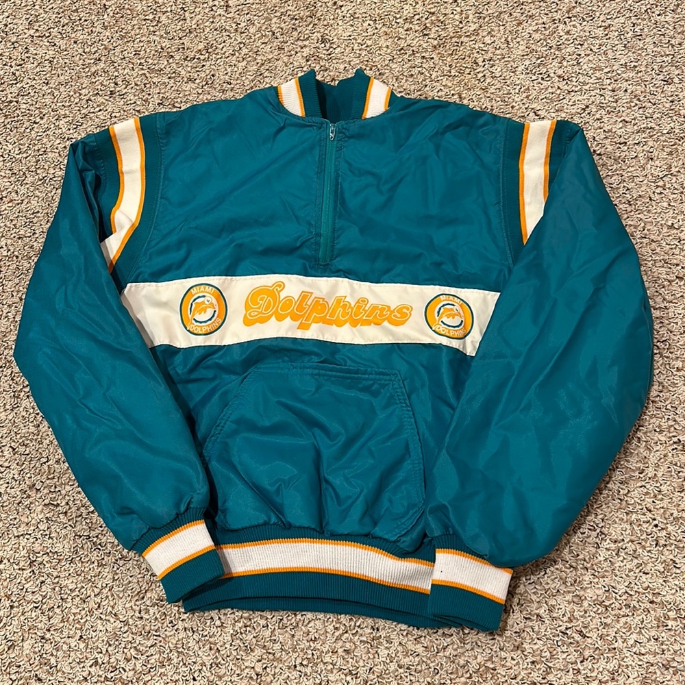 Vintage 90’s Miami Dolphins NFL Quarter Zip Windbreaker